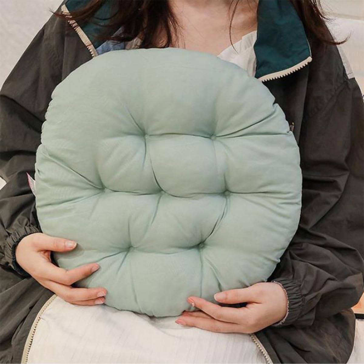 Coussin de chaise rond, coussin de siège doux pour l'intérieur et l'extérieur pour chaises de salle à manger 40x40cm, tapis de chaise en rotin pour fauteuils de jardin, canapé pour la