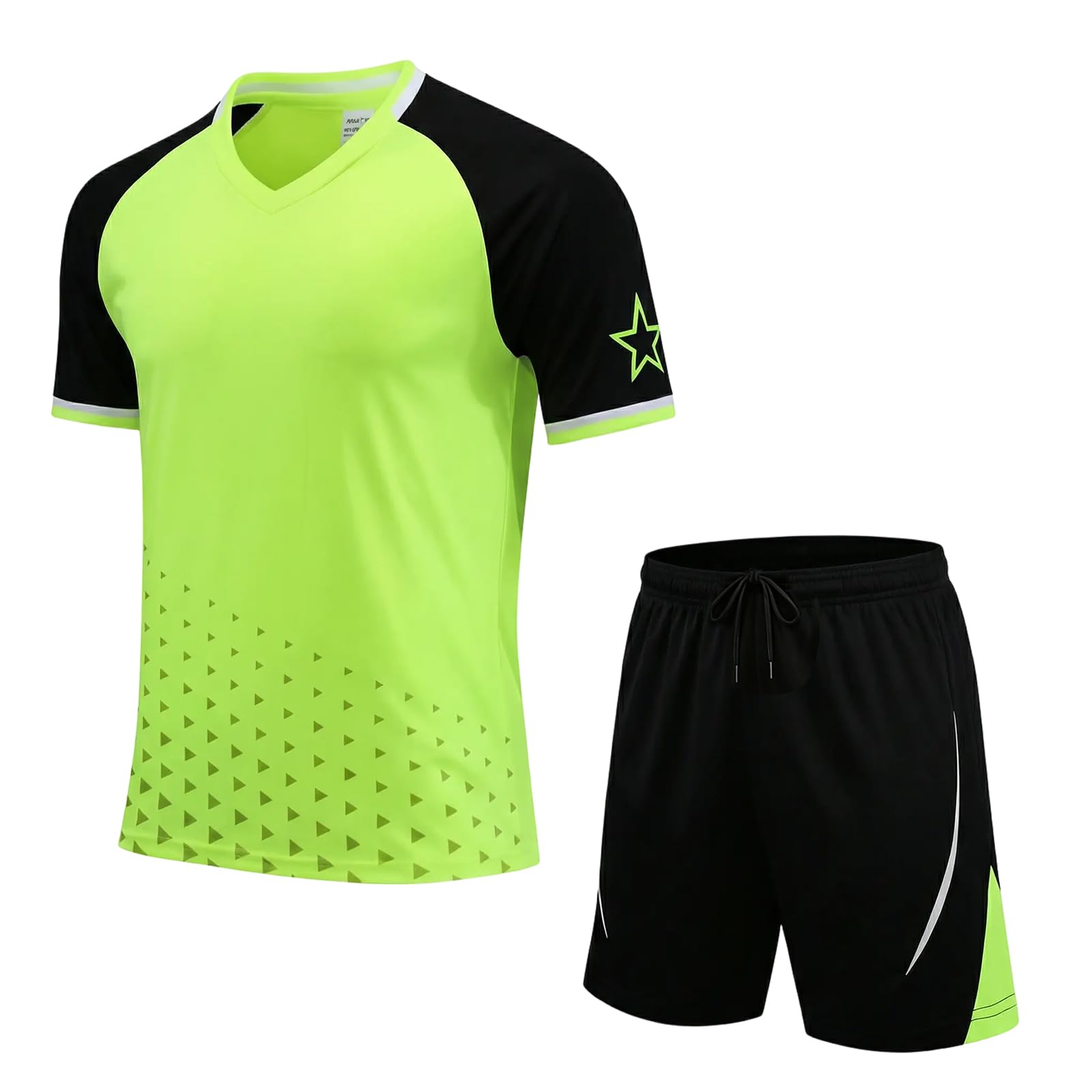 viiotu Completo Calcio Bambino, Maglia e Pantaloncini Corti Traspiranti, Abbigliamento Sportivo Asciugatura Rapida per Allenamento, Tennis, Corsa e Scuola - 2