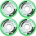 Labeda Wheels Inline Roller Hockey Shooter All Purpose Green 76mm 83A x4