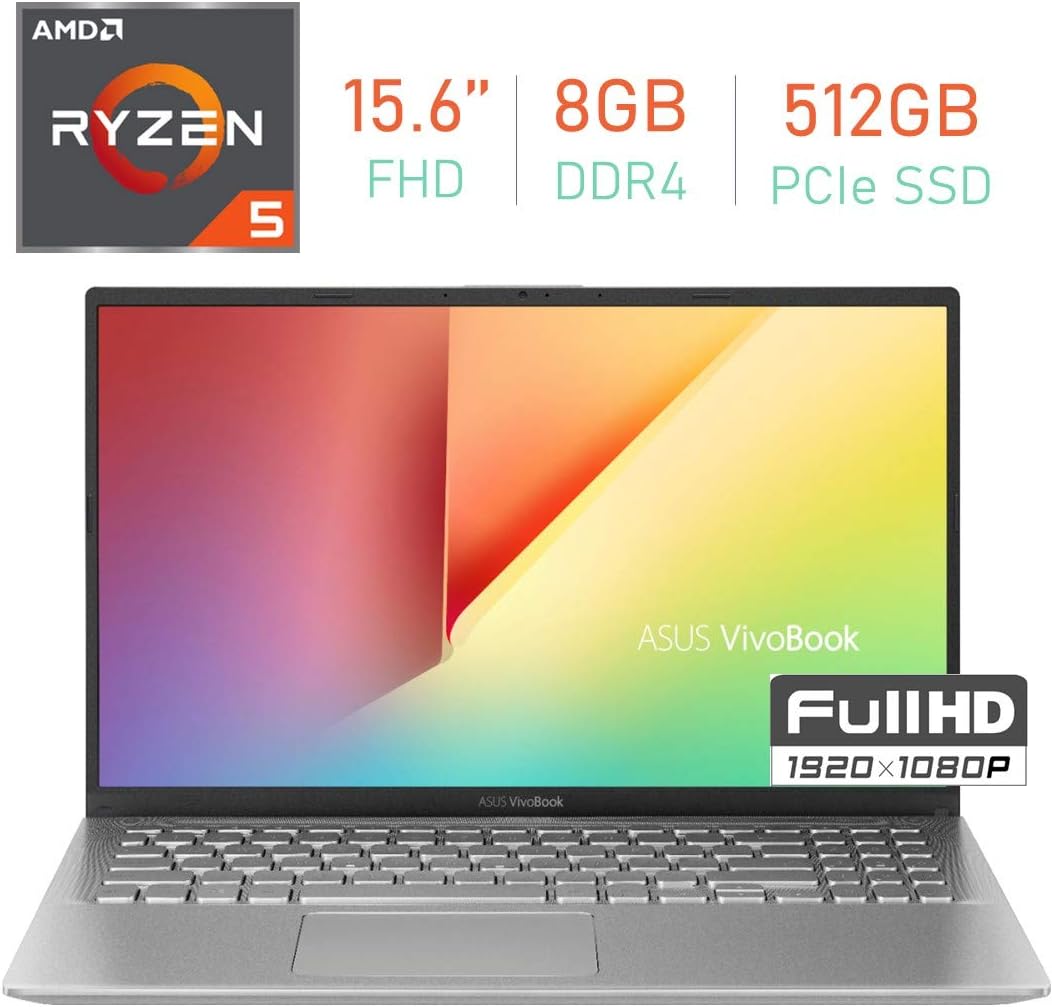 Discount ASUS VivoBook 15.6 FHD (1920x1080) Laptop PC,Quad Core AMD Ryzen 5 3500U 2.1GHz, 8GB DDR4, 512GB PCIe SSD, Bluetooth, Webcam, HDMI, WiFi, AMD Radeon Vega 8 Graphics, Windows 10 w/Mazery Mousepad