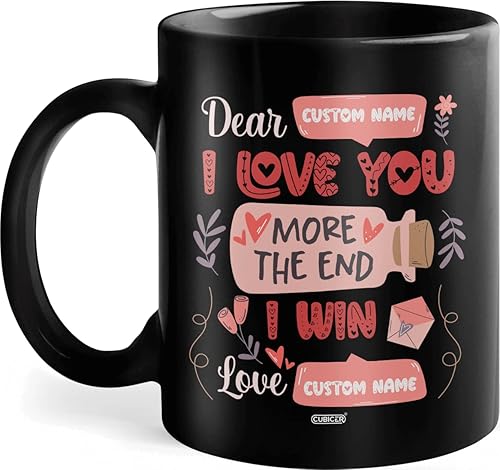 Vista 39 de CUBICER Taza de café de cerámica blanca personalizada, con nombre personalizado, divertidas tazas novedosas con refranes, onzas, regalos de Navidad
