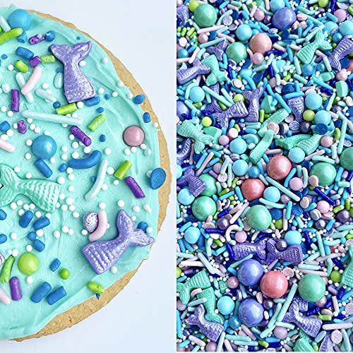 Sprinkles | Mermaid Sprinkles | 4 oz | Cupcake Sprinkles | Cake Sprinkles | Purple and Teal Sprinkles | Manvscakes