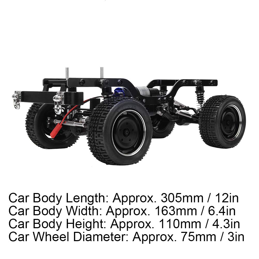 Alomejor Chasis de Coche RC, Accesorio de Mejora de Precisión CNC for
