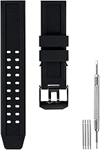 Ritche Christmas Gift 23mm Rubber Watch Band Strap Fits Luminox 3050 8800 and 3950 Series with Black Double Prong Clasp, White Elephant Gifts, Stocking Stuffers for Men