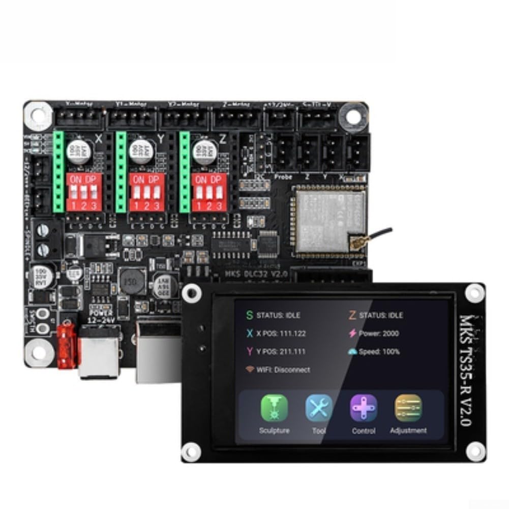 per mks Dlc32 Controller CNC Per Grbl Incisione Macchina Con per esp32 Wifi Web Control Compatibile per Lightburn Software (LC32 TS35-R)