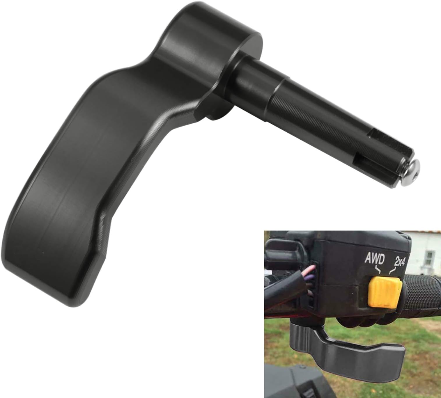 Benlari Black Thumb Throttle Control Lever Compatible for ATV Polaris Scrambler 500 850 1000 Sportsman 450 550 850 570 1000 2009-2019