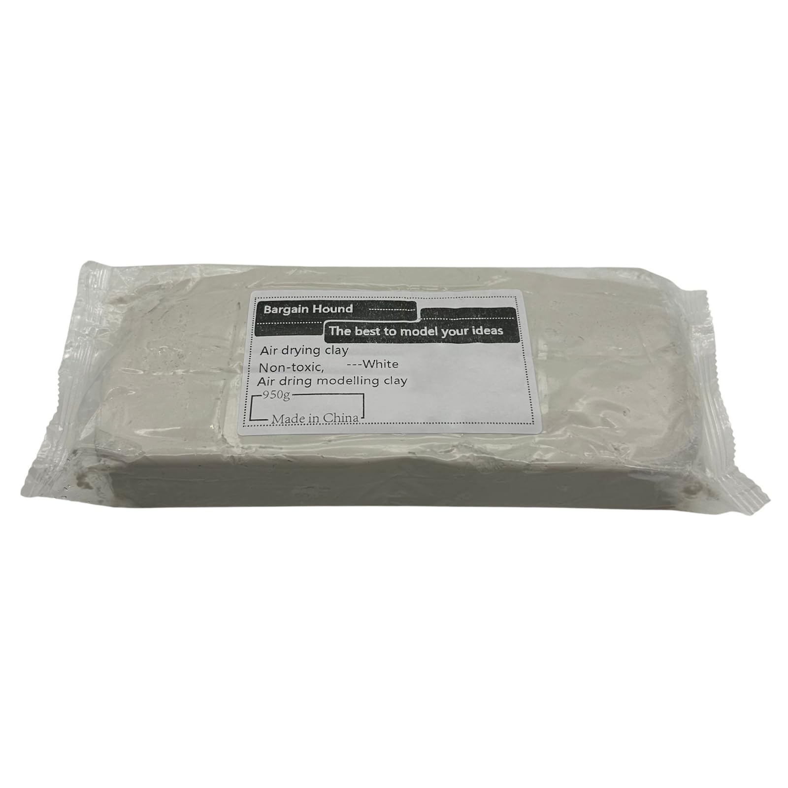 Clay, Air Modelling Clay, Air Drying Clay, Suitable for Adults and Children,Non Bake，White,950g