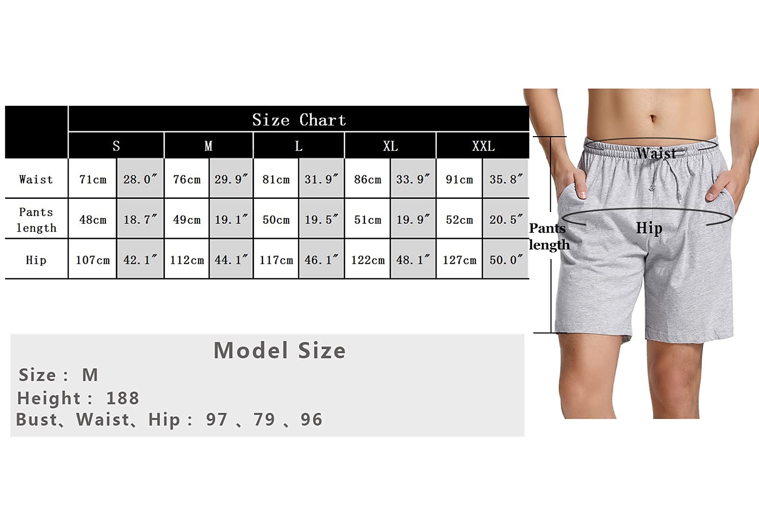 Aseniza Pantalones Cortos Hombre 100% Algodón Pijama Elástico Verano a Cuadros Casa Pack 1&2