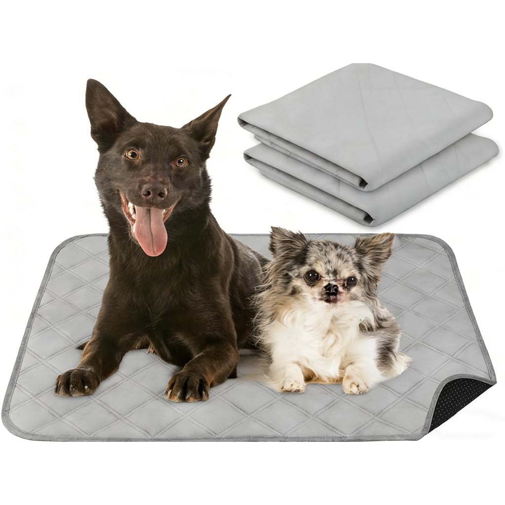 Keoferlo Reusable Puppy Pads Waterproof Washable Puppy Pad 20 x 28-inch Large Dog Puppy Whelping Pet Pee Ded Pad (2 Pack)