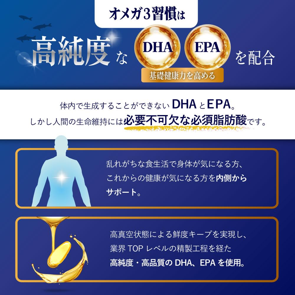 Amazon | [栄養機能食品]ニップン [公式] オメガ3 習慣 124粒 （31日分