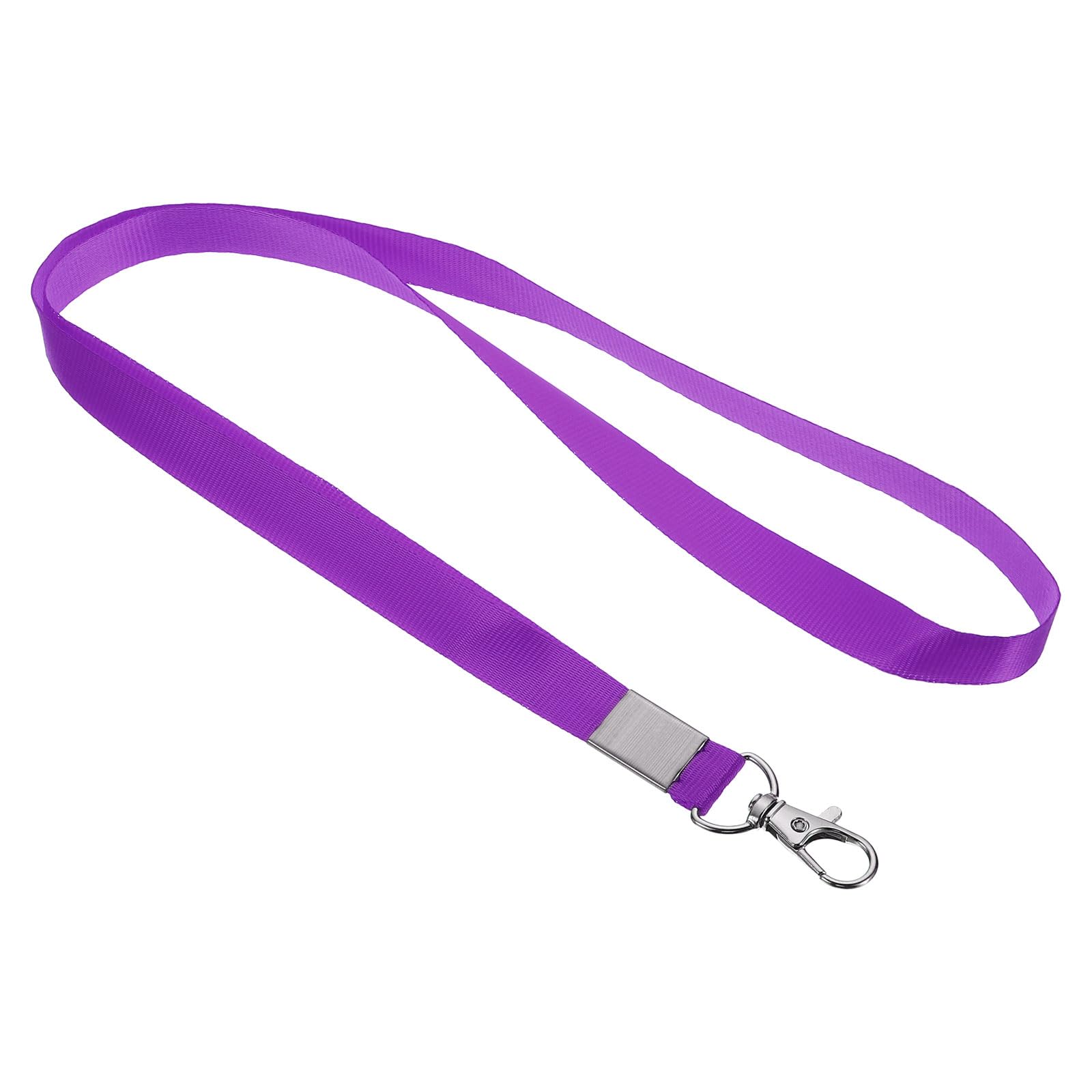 PATIKIL 17" Neck Lanyards, 20 Pack 0.6" Width Flat Strap Lanyard with Swivel Hook Clip for Name Tag Badges Holder ID Card Keys, Purple — image 1