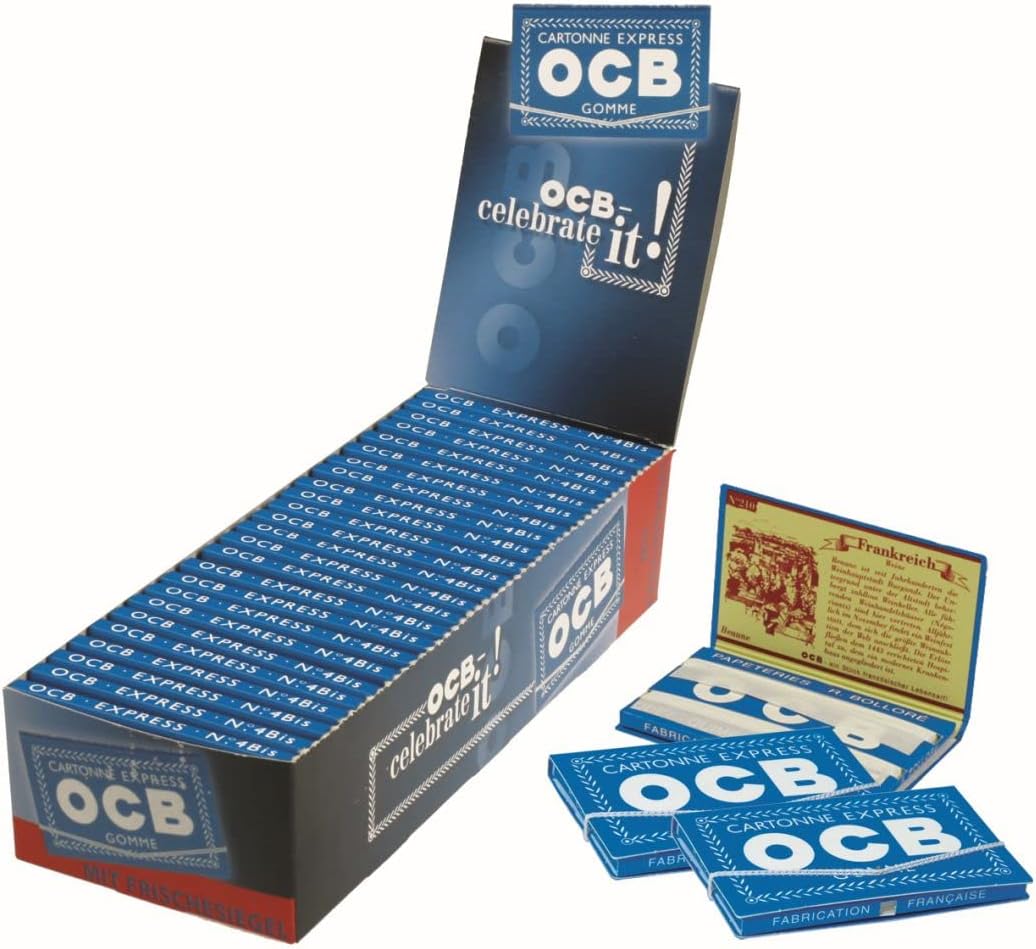 OCBBlue Elastic Rolling Papers 25 Booklets of 100 Sheets