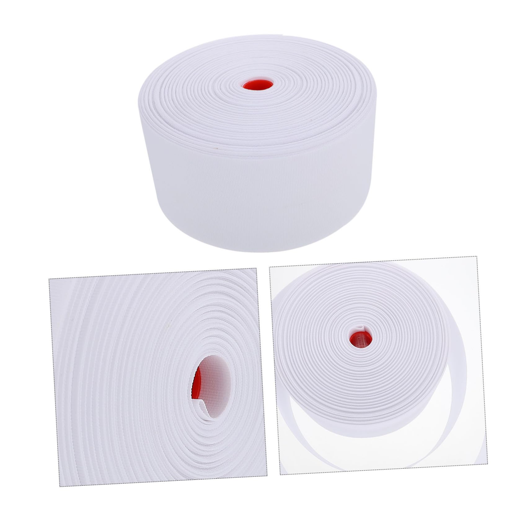 Cinta de Cabecera de Cortina de Poliéster Blanco, 8cm, para Hogar