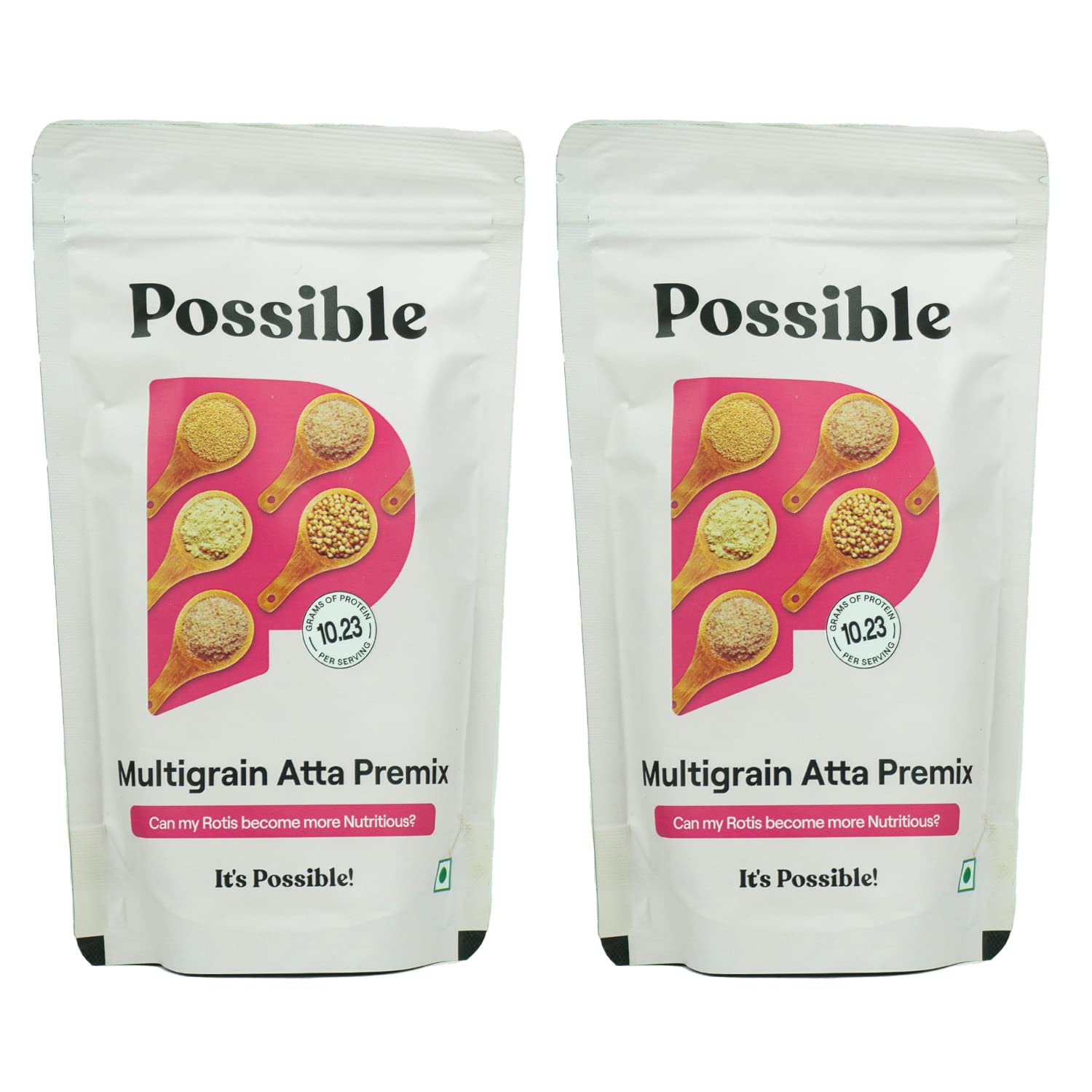 Possible Multigrain Atta Pre- Mix | Helps in Weight Loss | 50% More Protein Than Regular Atta- 200 GMS (Pack of 2)