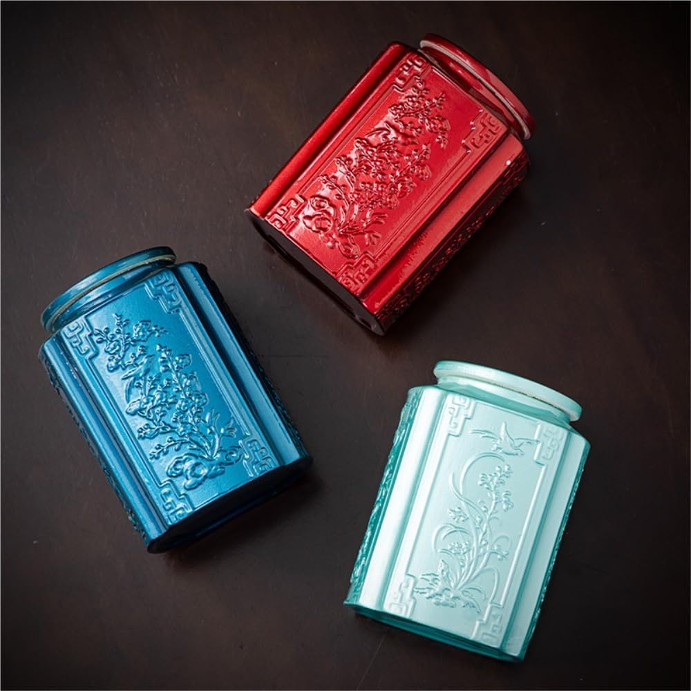 Ceramiczny pojemnik na herbatę z łyżką podwójny słoik pudełko prezentowe zestaw do kuchni herbata kawa cukier organizer zamknięty słoik do przechowywania herbaty sypkiej herbaty