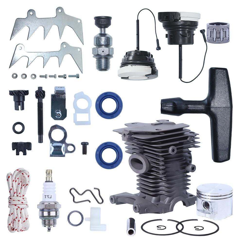 Kit de Ajuste de púas de Arranque Dg de pistón de Cilindro de 46mm for Motosierra Stih MS280 MS270 MS 270 280, Kit de trinquete de Arranque con Tapa de Gas