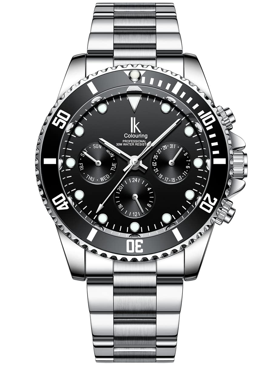 Alienwork IK Orologio Automatico Uomo Donna Classico Cinturino in Metallo