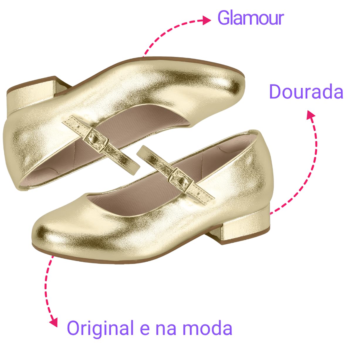 Sapato Sapatilha Festa Infantil Molekinha Social Salto Metalizado Dourado em promoção! Veja a oferta e mais achadinhos de Sapatos Infantis 4 Hoje é o melhor dia para comprar Sapato Sapatilha Festa Infantil Molekinha Social Salto Metalizado Dourado com aquele preço maroto! Promoção! Aproveite a oferta! 4