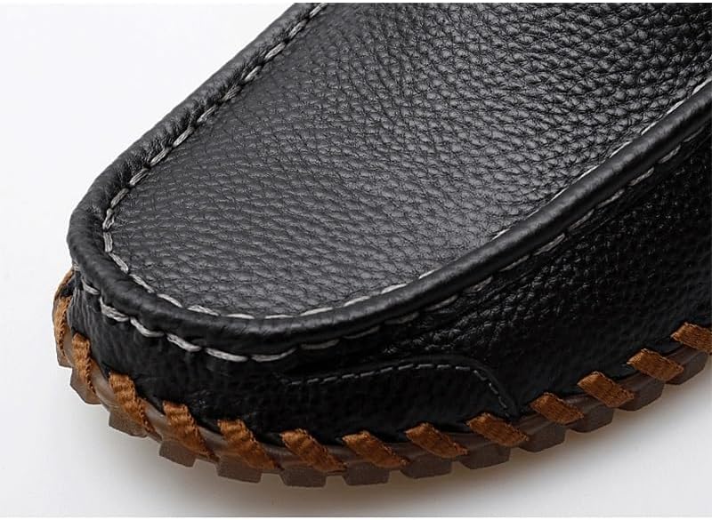 Shoes Men's Versatile Comfortable Slip-on Loafers Classic Low-top Round-Toe Oxford Shoes Men Flat-Soled Breathable Shoes for Party Shopping Driving