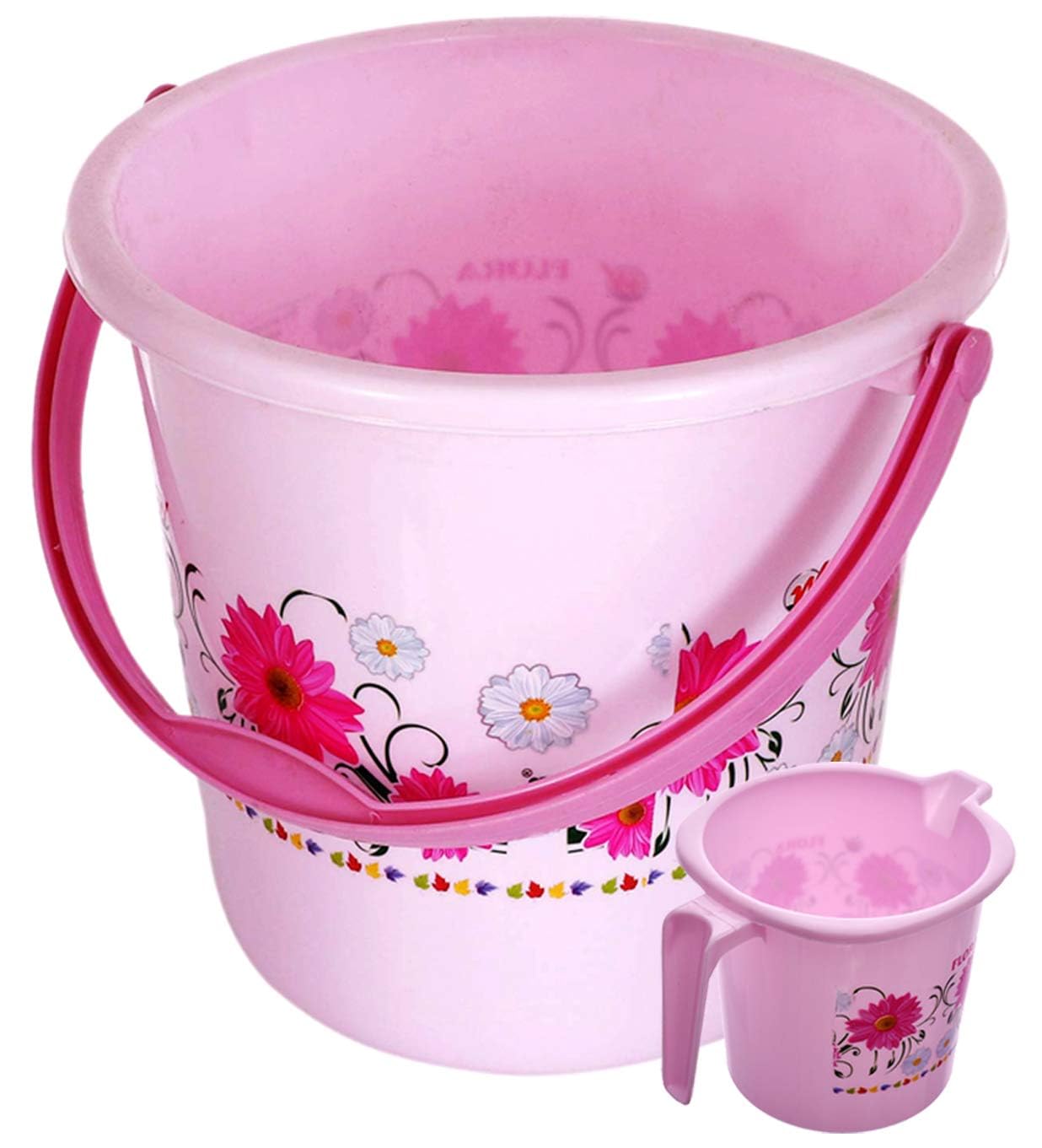 vOlXo Designable Unbreakable Bathroom Bucket Set 2 Pieces- Bucket (25 litres), Mug (1 Liters) | Bathroom Accessory Set (PINK) (B0D9PCSXDJ) Amazon Price History, Amazon Price Tracker