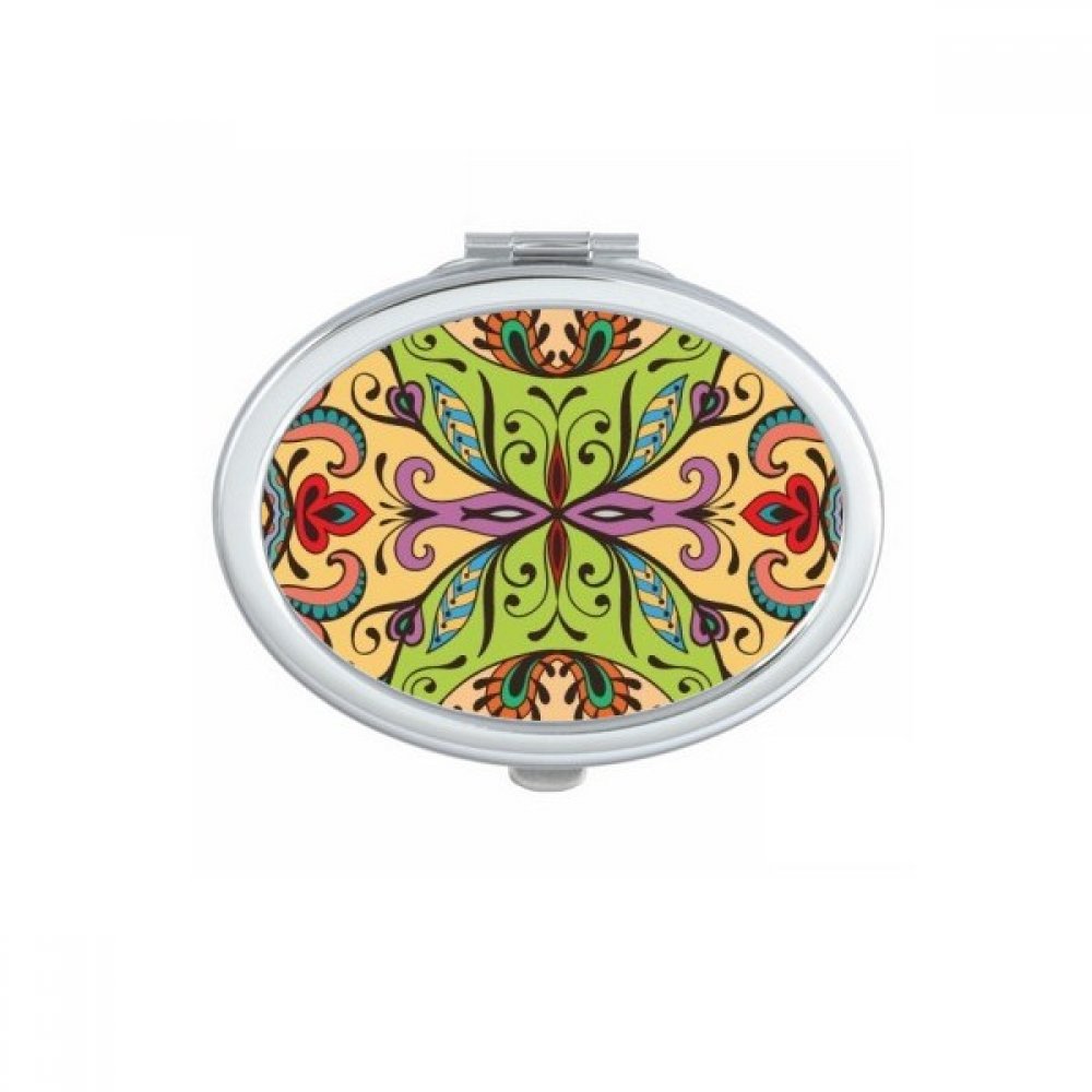 Miroir de maquillage compact motif fleurs résolvant vos retouches express