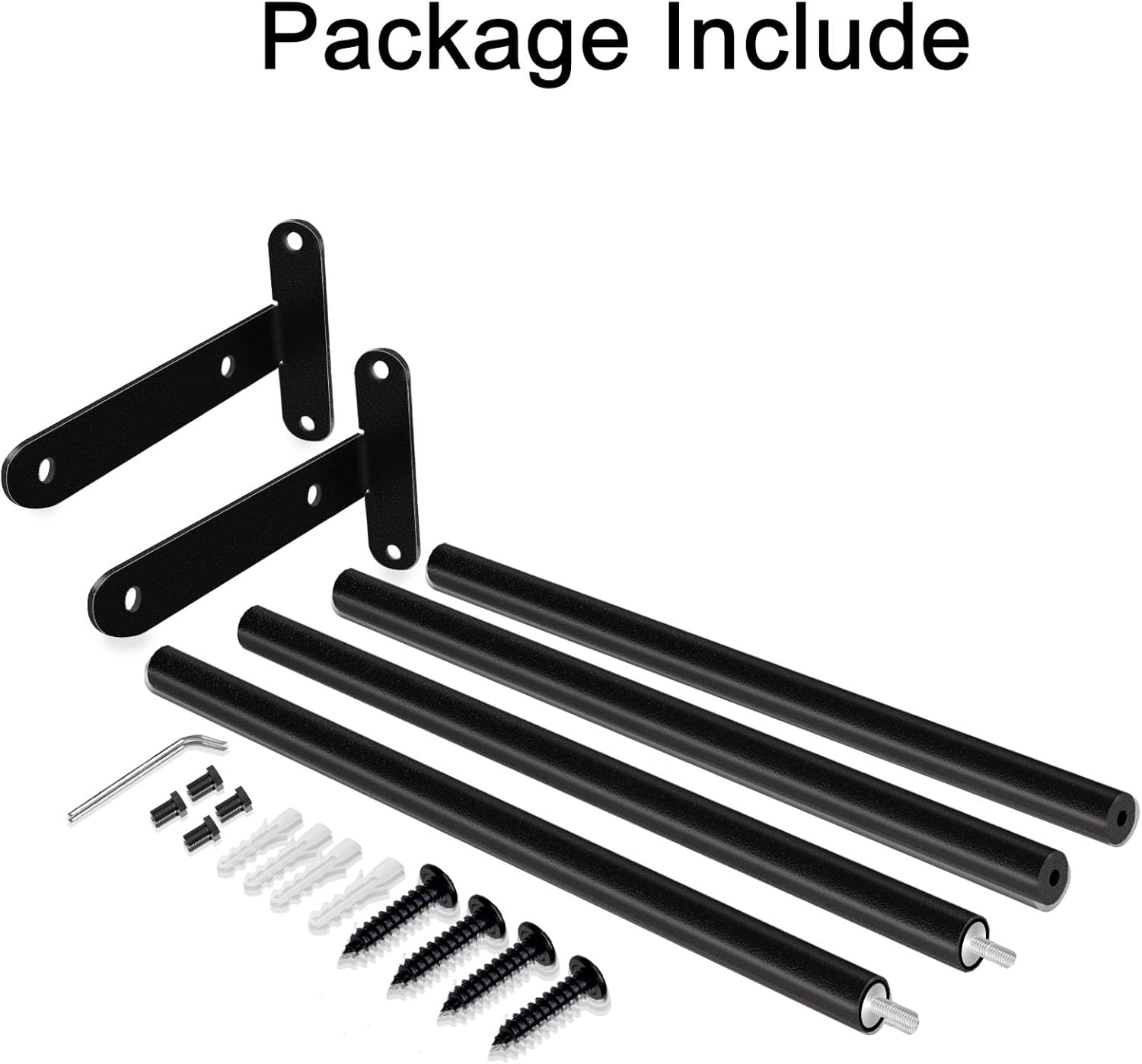 Double Towel Bar, 24 Inch Towel Racks for Bathroom, Stainless Steel Bathroom Towel Holder, Towel Rack Wall Mounted Towel Hanger Towel Rod, Matte Black - Image 4