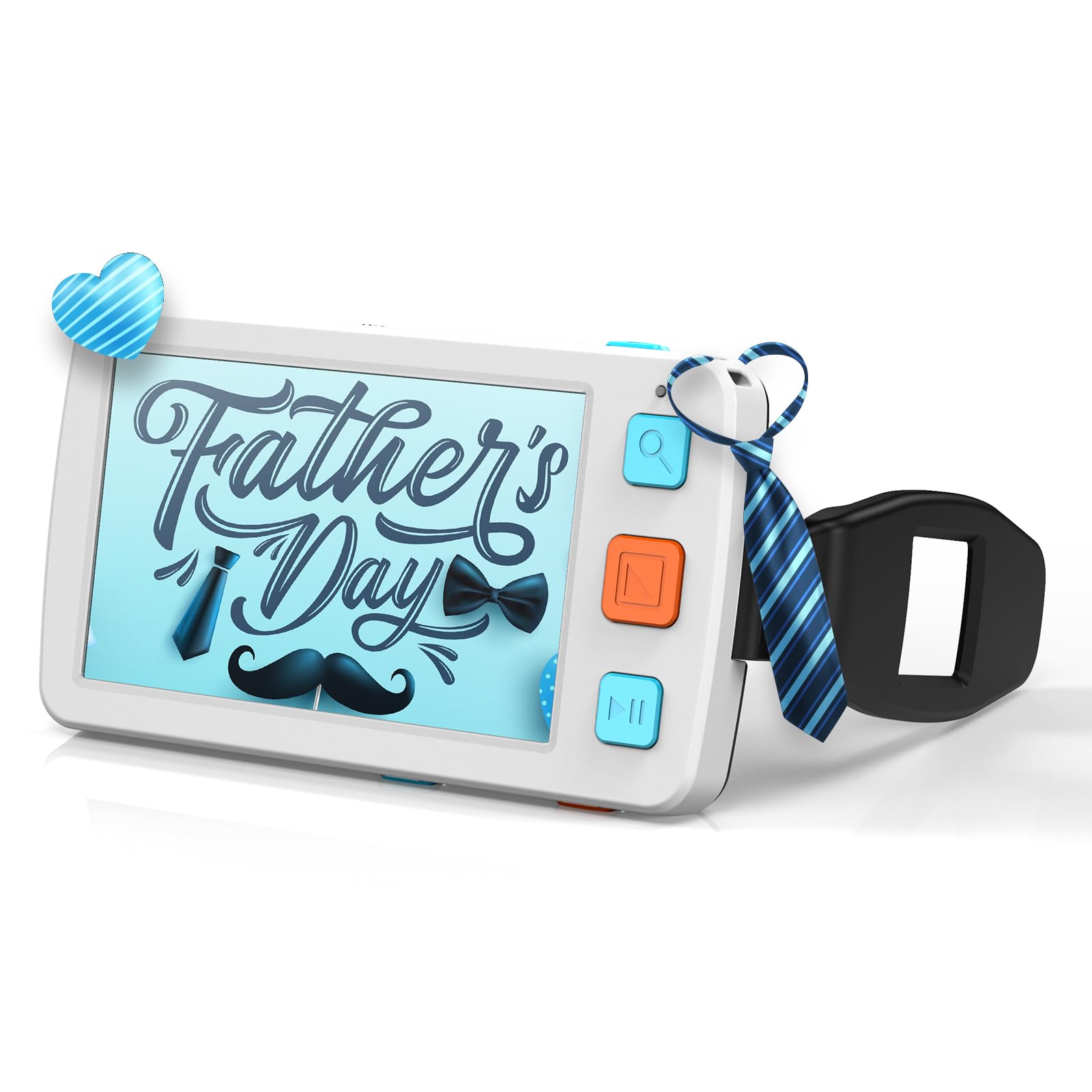 Eyoyo Portable Digital Magnifier Electronic Reading Aid 5.0 inch w/Foldable Handle for Low Vision Color Blindness 4X-32X Times Zoom 17 Color Modes 5 Levels for Brightness