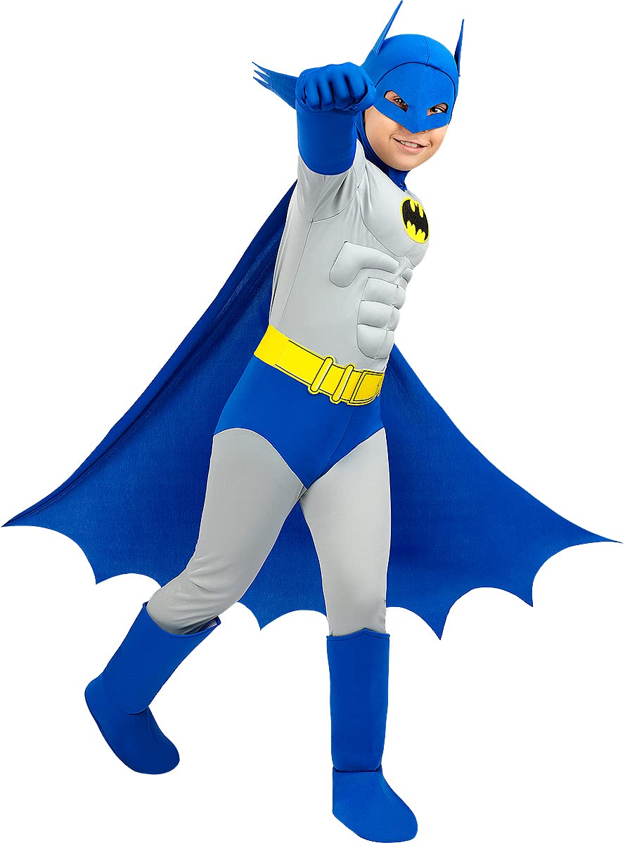 Funidelia | Kostium deluxe Batman Odważni i bezwzględni dla chłopca The Dark Knight Superbohaterowie DC Comics Nietoperze - Strój dla dzieci i zabawne akcesoria na imprezy karnawał i Halloween