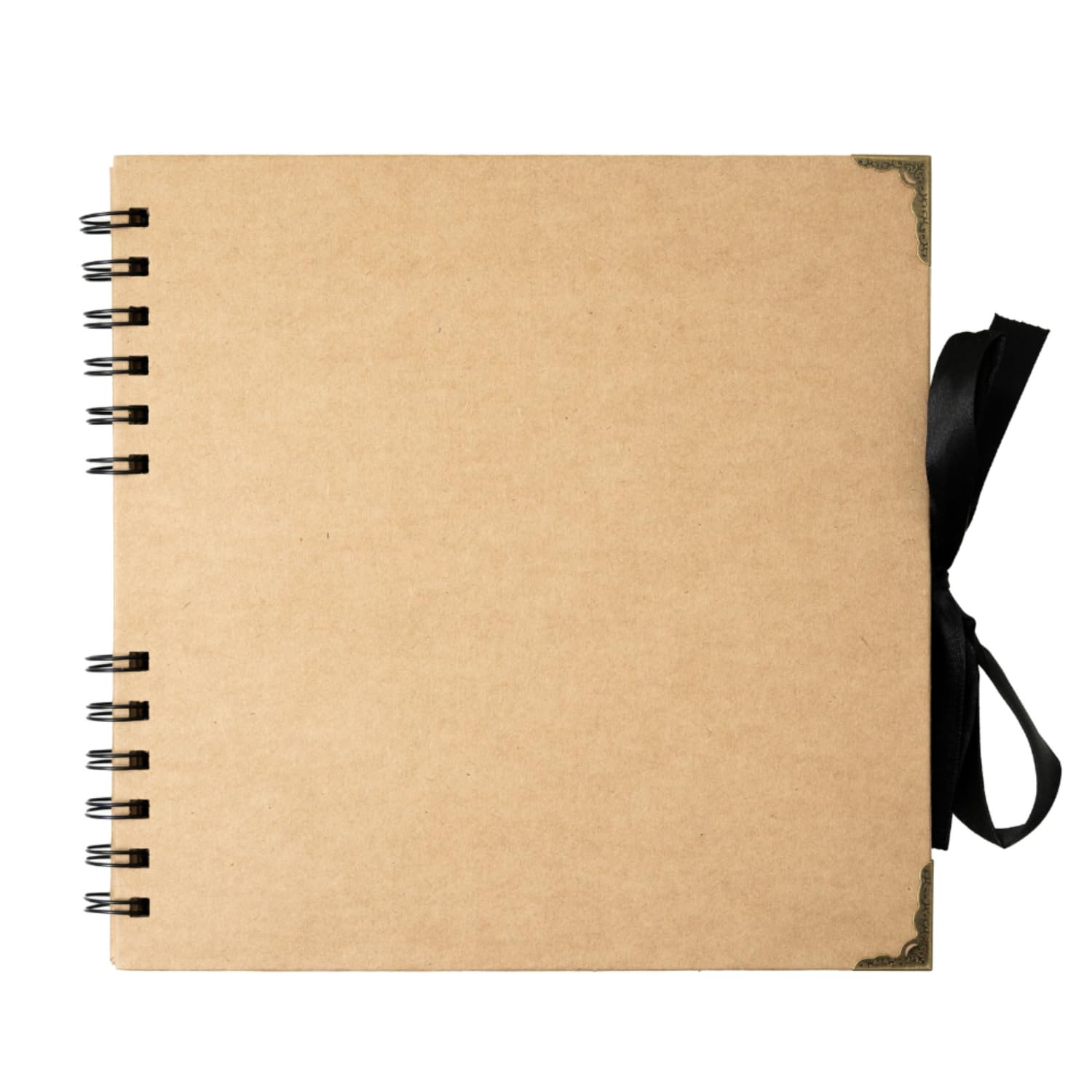 Hawksbill Brown Scrapbook Photo Album 60 Pages – 31cm x 31cm Kraft Scrapbook Spiral Bound Wedding Picture Album 180gsm Memory Book Ideal for Photos Souvenirs & Memories