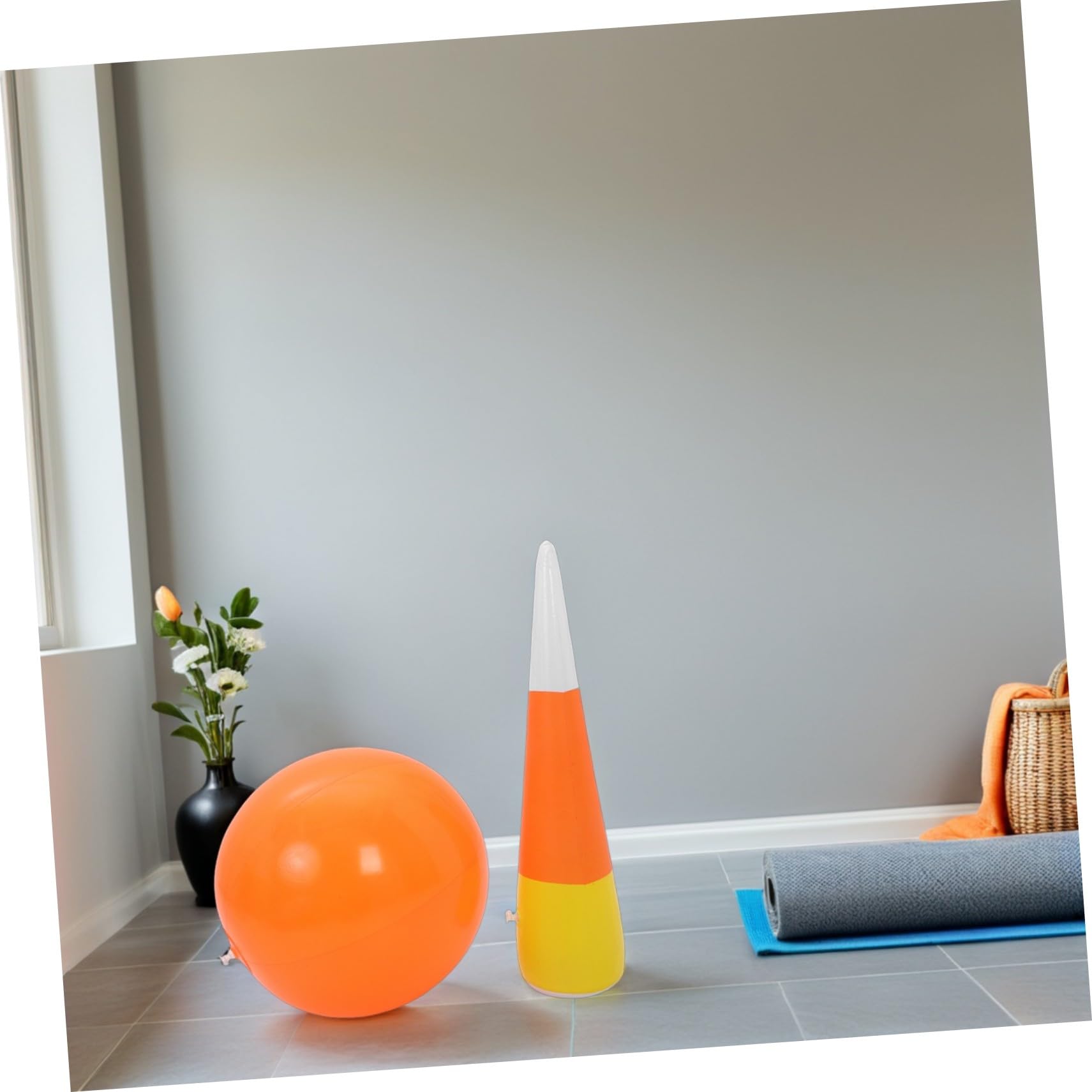 BESTonZON Bola de Bolos Inflable para Juego de Bolos para Jardín Interior para Fiestas de Cumpleaños y Navidad Desarrolla Habilidades Motoras