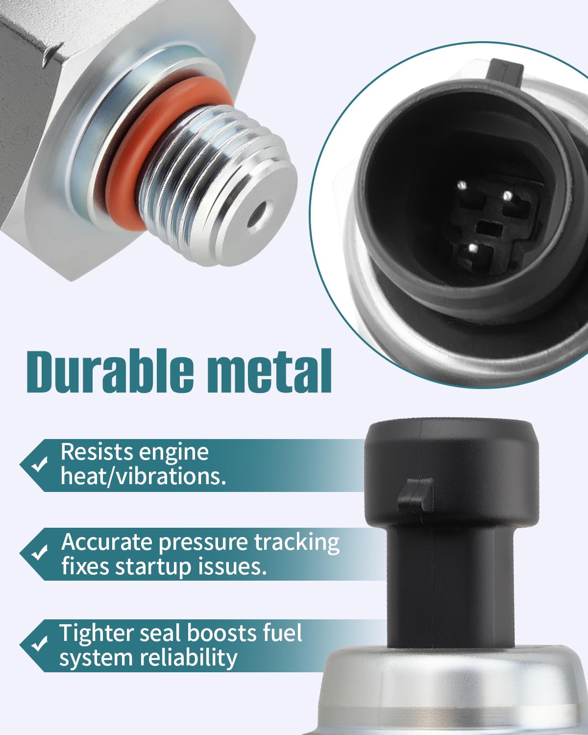 Injection Control Pressure Sensor 1830669C92 Fit for Cummins DT466E I530E DT466 DT530 HT530, Fit for Ford F-250 E-350 F-350 F59 Econoline 7.3L Diesel Engine, Replace AP63465