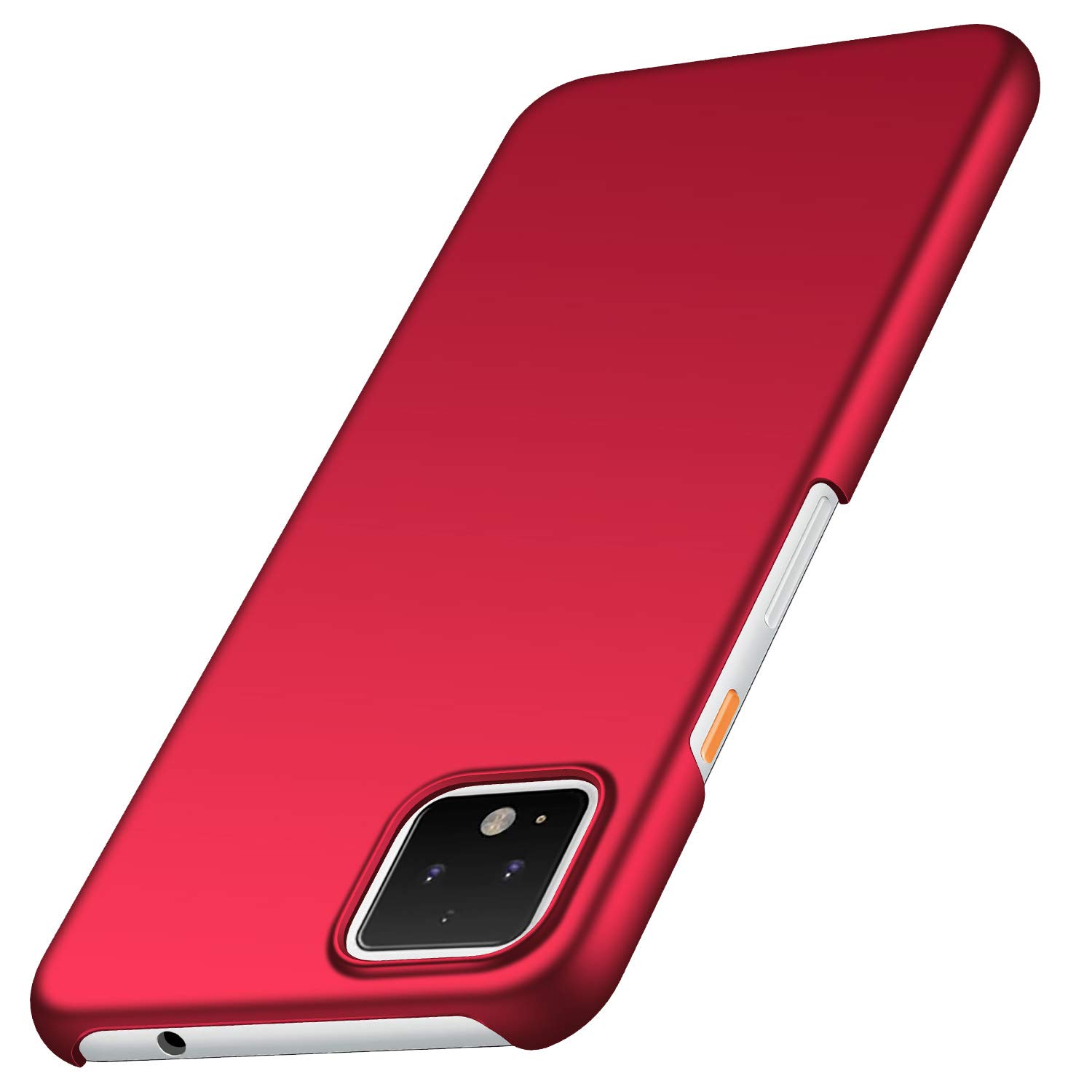 Compatible with GOOGLE PIXEL 4 Case PC Hard Back Cover Phone Protective Shell Protection Non-slip Scratchproof protective case (Red)
