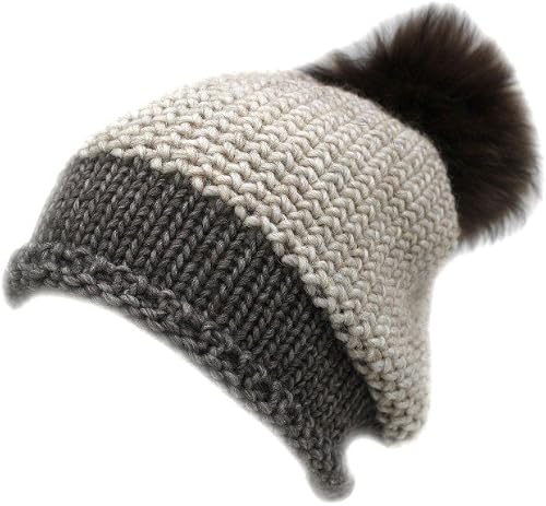 MADE IN ITALY Cappello donna con pon pon l.uncinetto m1487bp fango beige :  Amazon.it: Abbigliamento