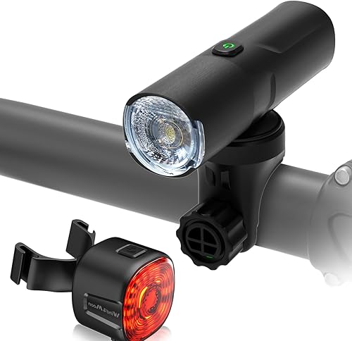 Luz de bicicleta recargable, IP66 impermeable y a prueba de polvo, 6 modos de luz para día y noche, urbano, ciclistas de carretera, viajeros,