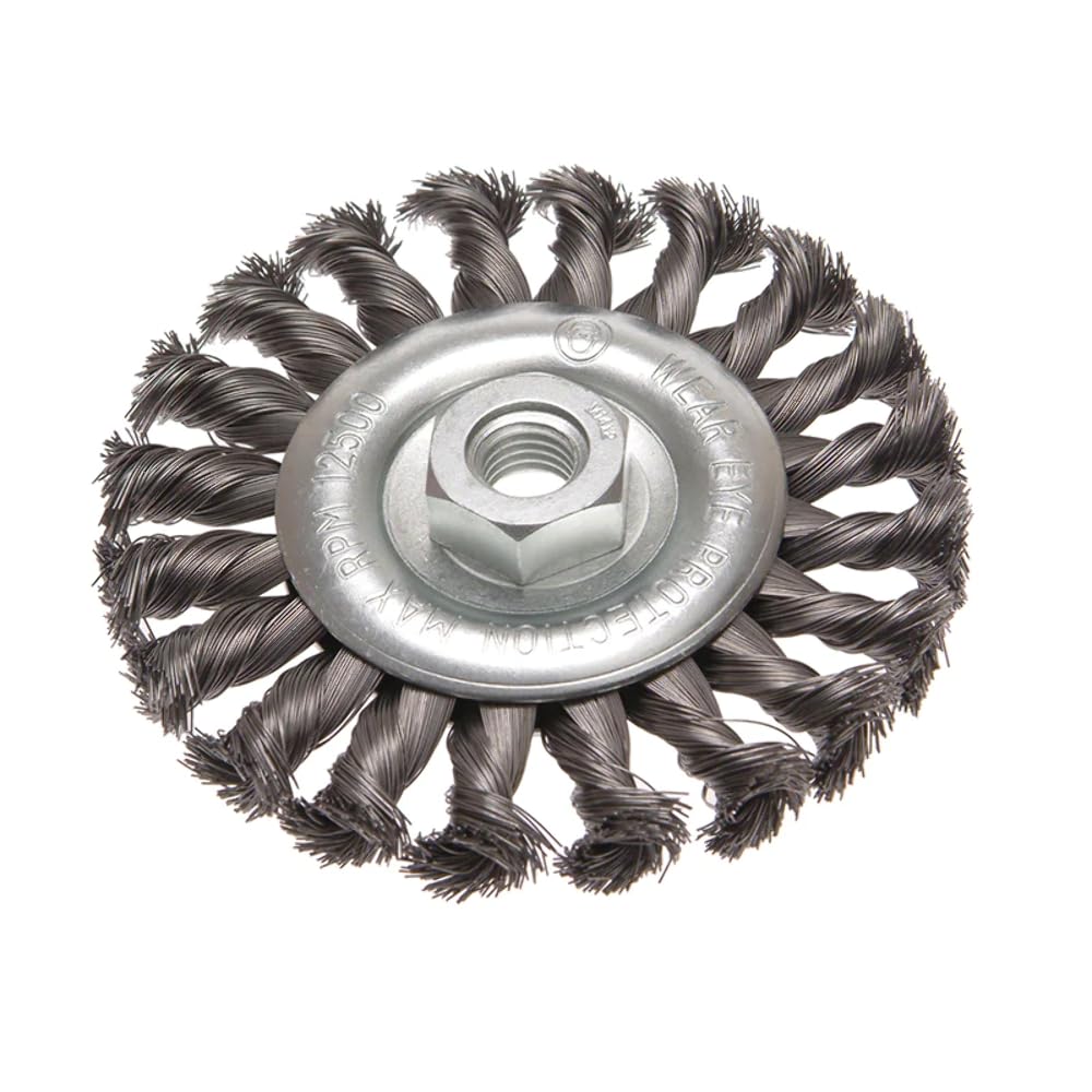 Faithfull Faiwbtc115 Conical Wire Brush 115Mm X M14 X 2 0.50Mm Wire