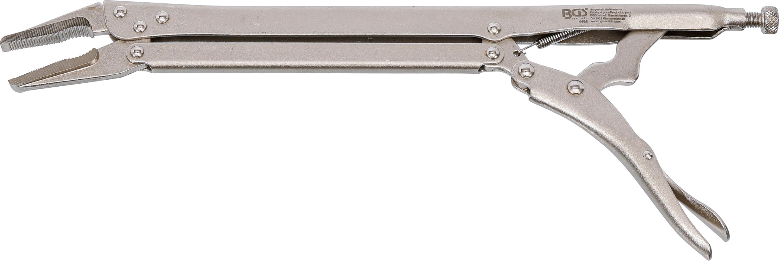 BGS 4496 | Locking Long Nose Grip Pliers | 380 mm