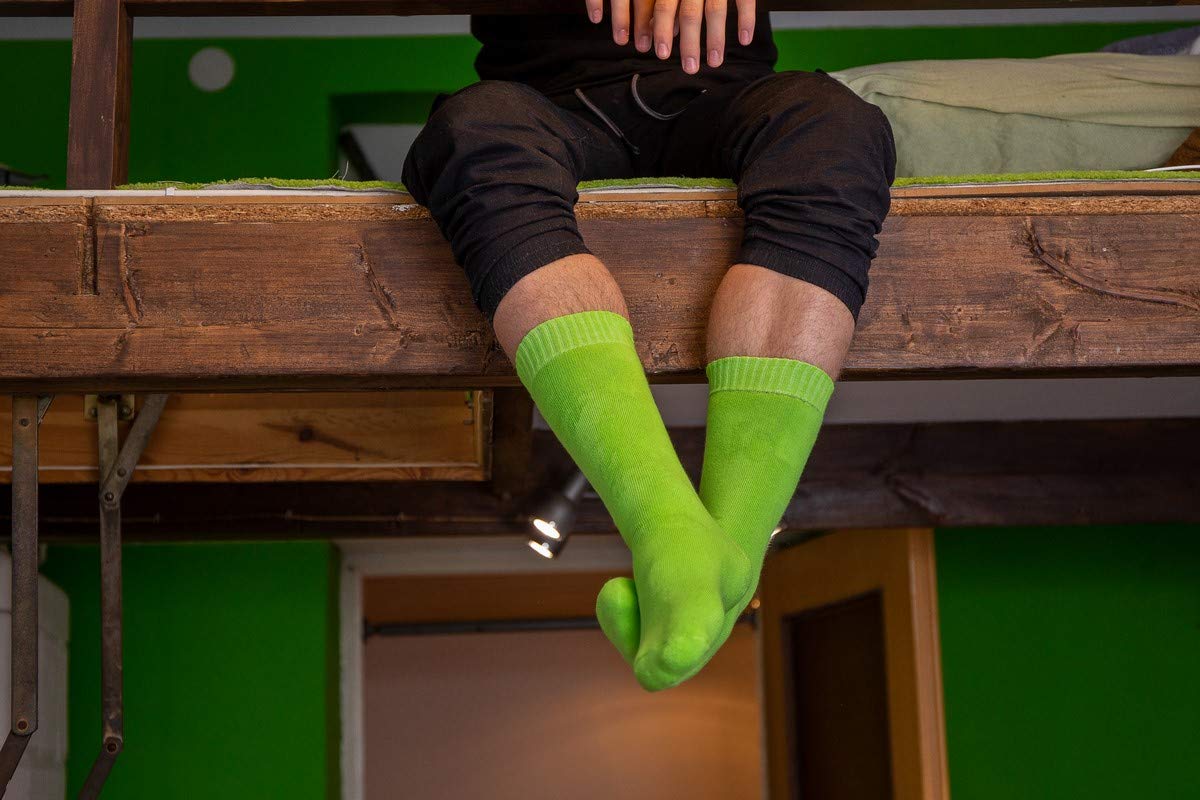 Rainbow Socks - Femme Homme Chaussettes en Eponge Chaudes et Colorees 3 Paires
