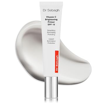 Dr Sebagh Vitamin C Brightening SPF 15 Primer 2.6 fl oz - Illuminating Face Makeup Primer with Vitamin C - Hydrating - SPF & Foundation Primer for Radiant, Smooth Makeup Finish