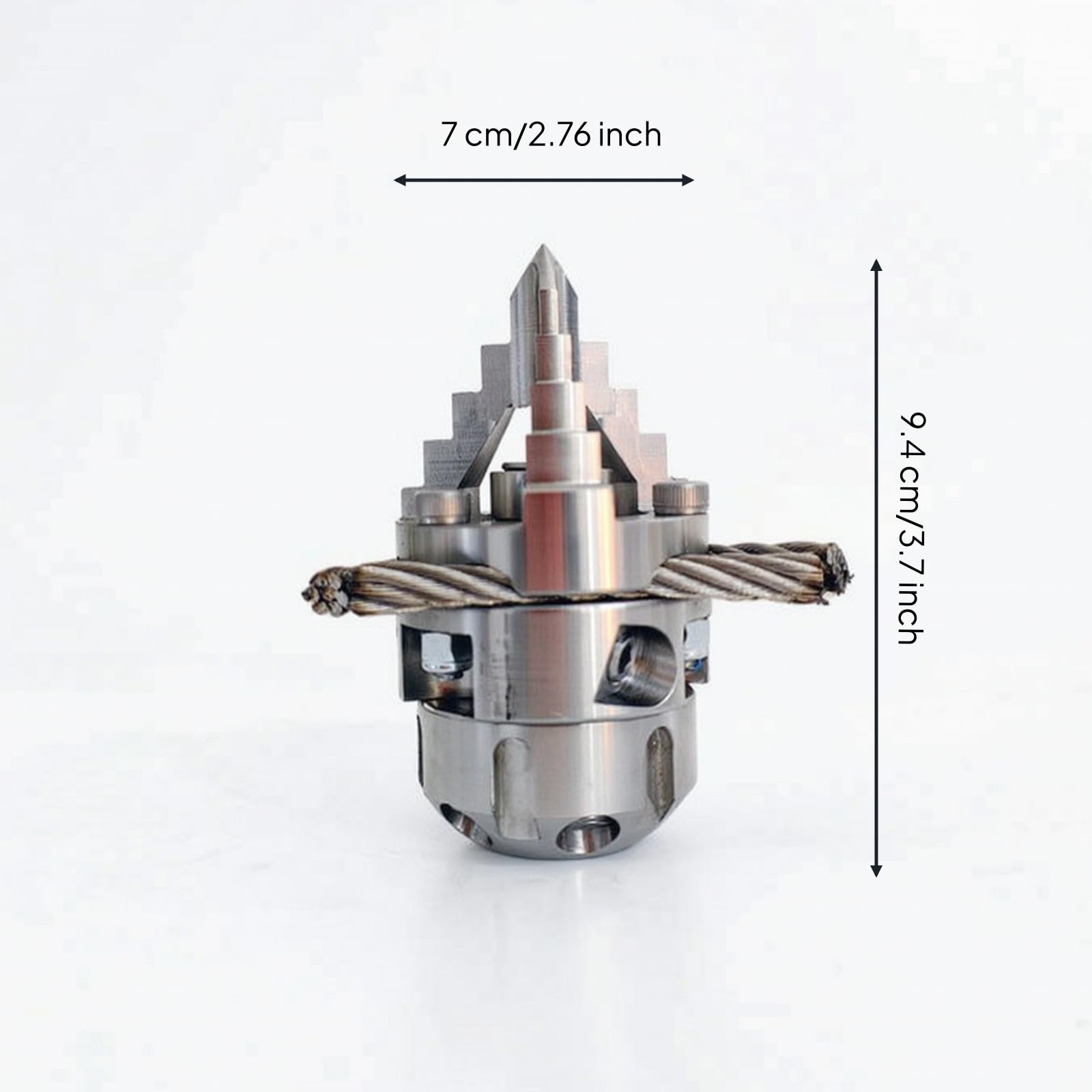Ugello Alta Pressione Rotante Ugello Pulizia Tubazioni Ugello Spray Ugello Filettato Acciaio Inox 304 con Azione Rotativa a Catena per Copertura, 100L/Min, Spazzola, Filettatura Interna 1/2