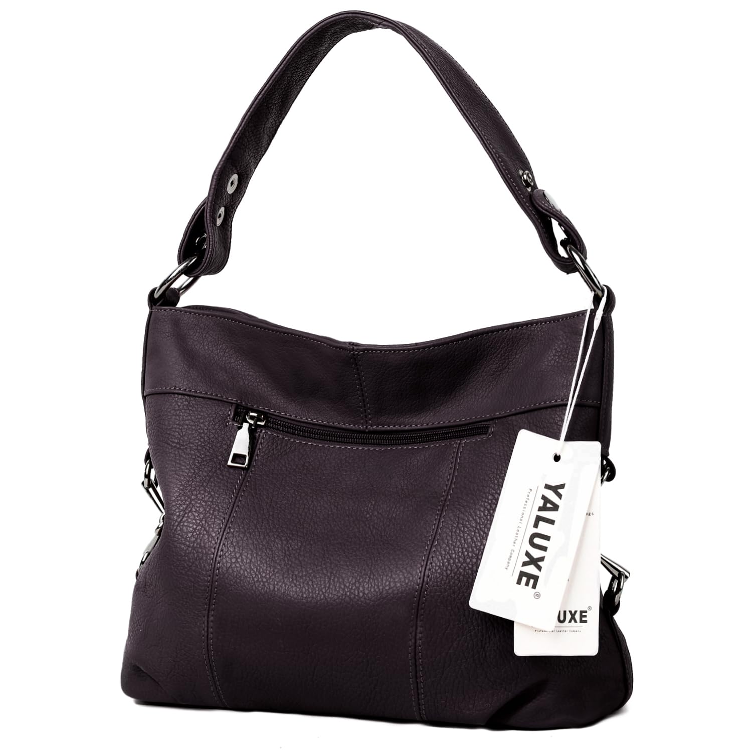 YALUXE Genuine Leather Shoulder Bags Stylish Hobo Handbags Purses Crossbody Bags for Women