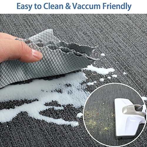 Image of Chair Mat for Hardwood & Tile Floor, 47 inch x 52 inch Heavy Duty Office Chair Mat for Rolling Chairs Easy Glide, Anti Slip, Non-Curve, Floor Protector for Home Office, Graphite Texture