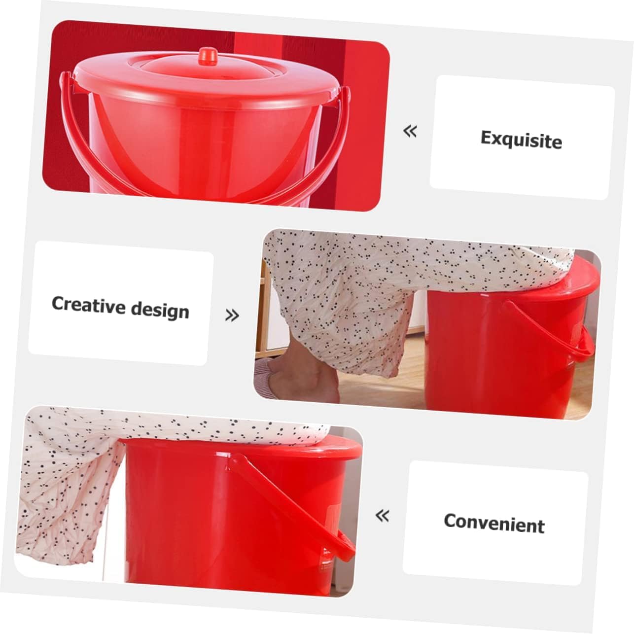 Portable Urinal for Women & Men - Female Urinal with Lid Female Urination Device - Women Pee Funnel Cup for Emergency, Travel, Car CampingChamber Pot with Lid Portable Emergency Urinal for Boys and Gi