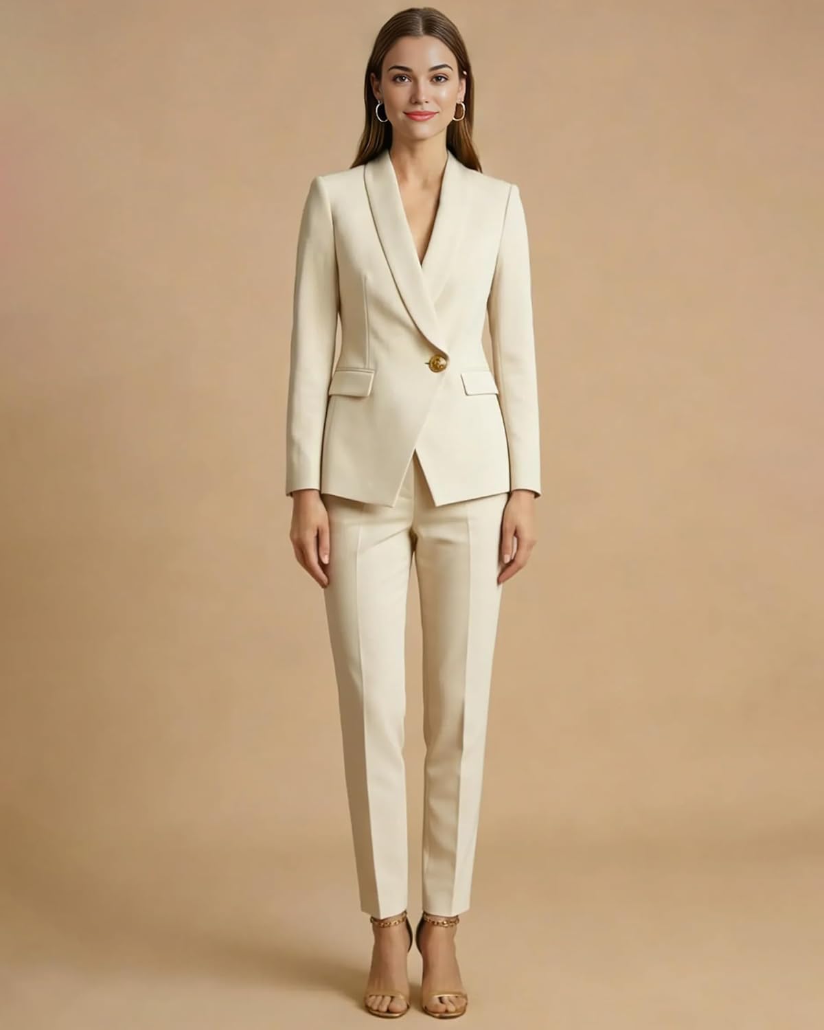 Pants Suit for Women 2 Piece Womens Suit Dressy Business Women's Suiting Casual Pantsuit for Women Lady Blazer Pant Set