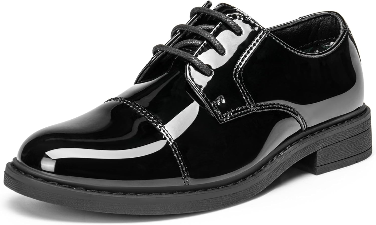 Bruno Marc Boy’s Dress Oxford Formal Shoes 5 Big Kid Black-pat