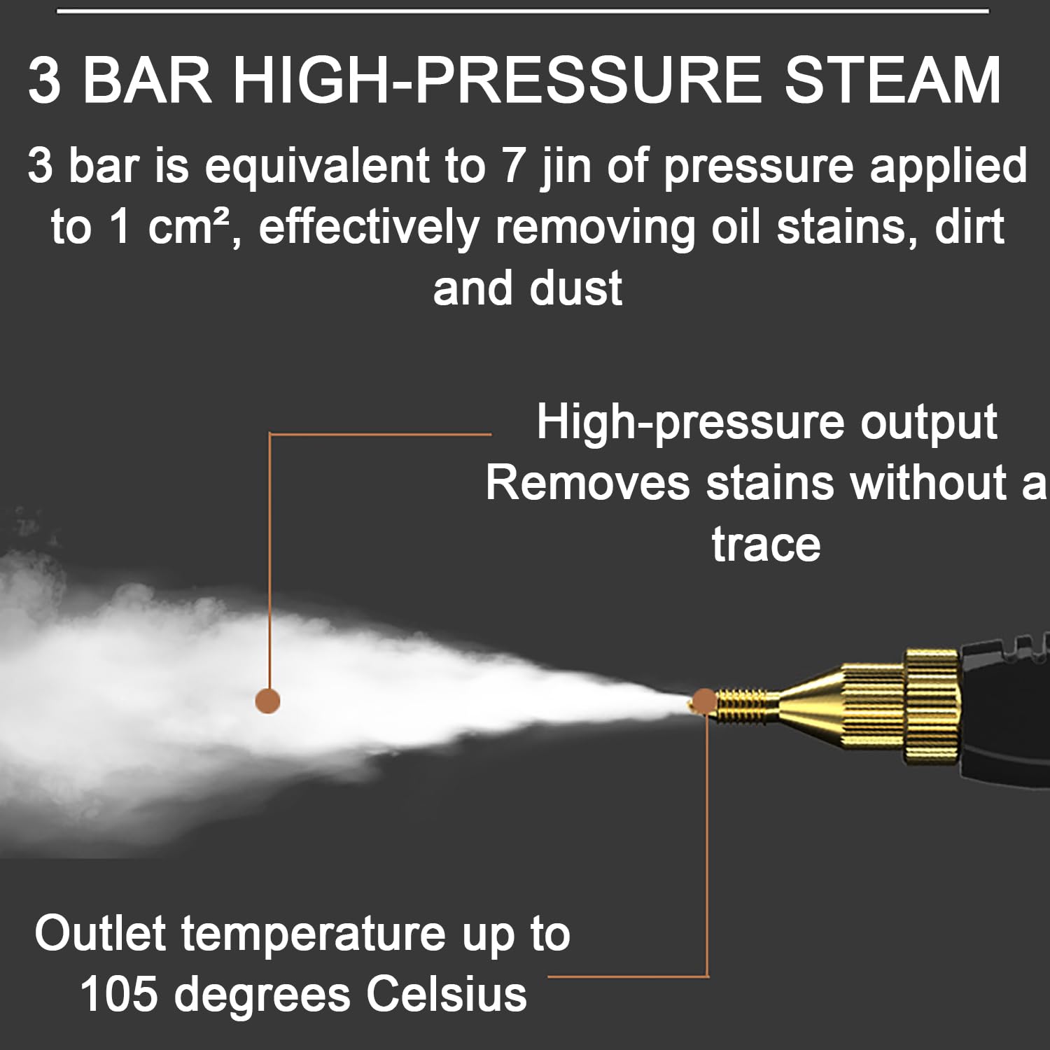 Hidrolimpiadora Multifunción De Alta Temperatura De 2500 W, Con Depósito De 1,2 L, Temperatura De Salida De Vapor De Hasta 105 °C, 3 Cepillos Y Boquilla Curvada Alargada, Para Aire Acondicionado