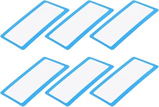 uxcell Magnifying Glass, Fresnel Lens Magnifier 75mm x 40mm 3X 300% Credit Card Magnifier for Seniors Macular Degeneration Blue 6pcs