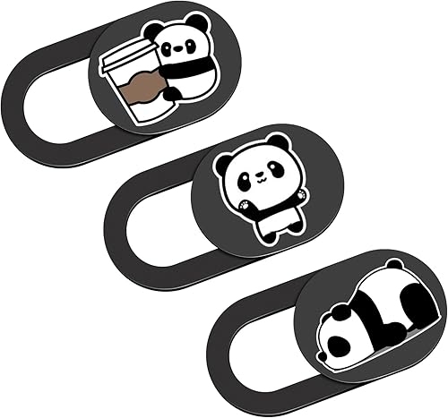 Miniatura 1 de Funda deslizante para cámara de laptop, cubierta de cámara web Panda, accesorios de computadora portátil de 0.02 pulgadas para iPhone, iPad, iMac,