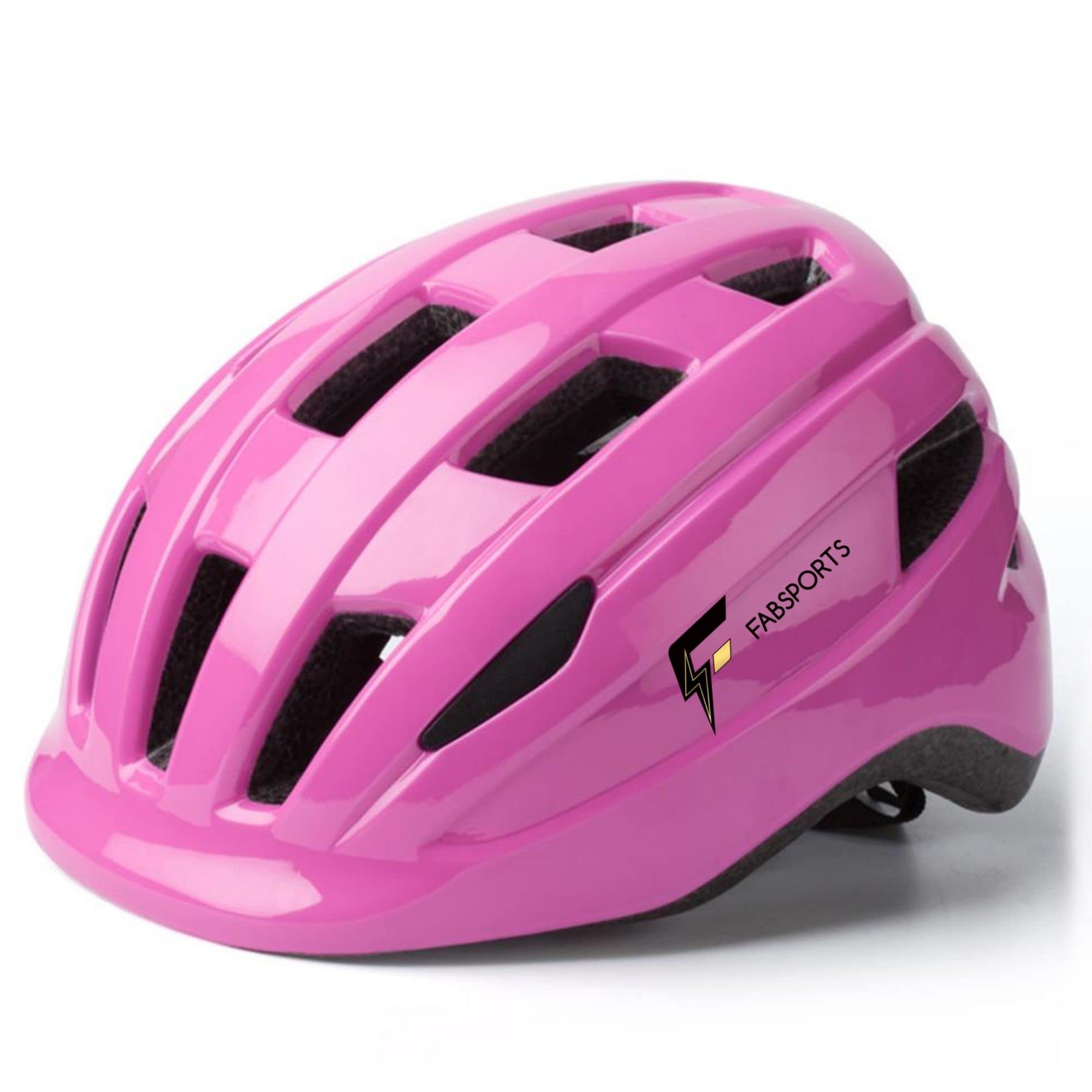 FABSPORTS Kid's Light Weight Bicycle/Bike Adjustable Size Superior Ventilation Safety Helmet for Cycling/Skating/Skate Boarding (Pink, 5-12 Years)-image-11