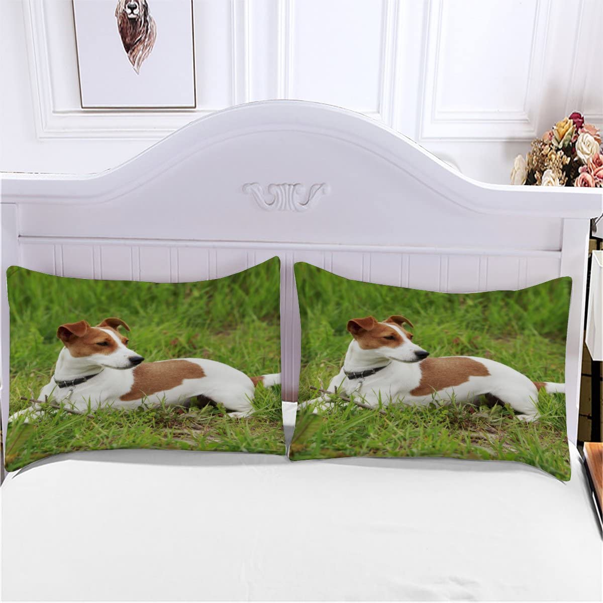 Coperta In Flanella Con Stampa 3D Jack Russell Terrier Bianco – 70x100 Cm, Morbida E Lavabile