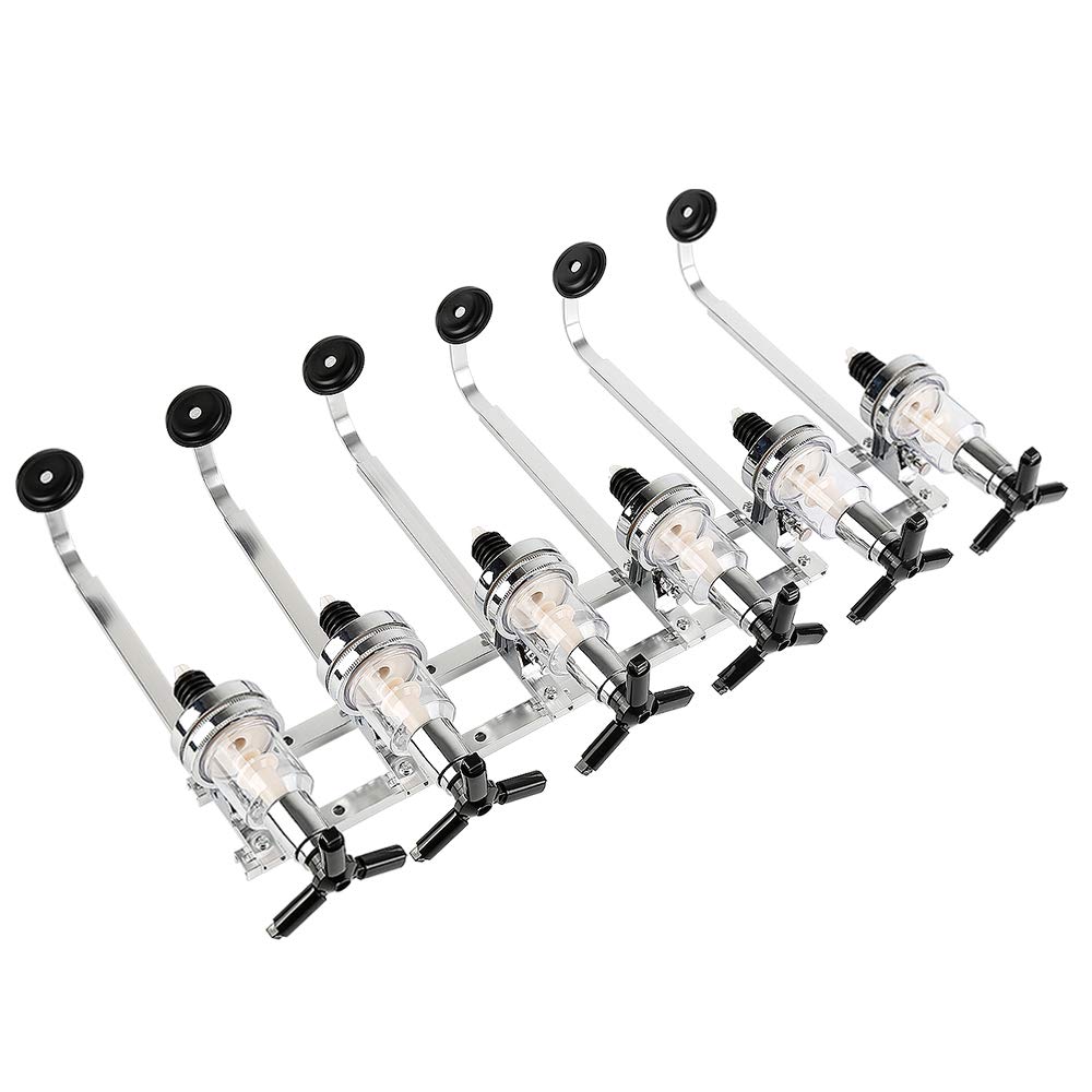 RELOVE - Portabotellas de pared, dispensador de botellas, dosificador, aluminio, 6 botellas, barra, dispensador de bebidas, botellas, dispensador de bebidas alcohólicas para fiesta bar